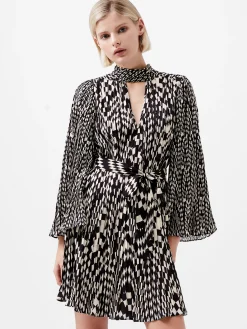 Fern Arie Pleated Ella Crepe Mini Dress