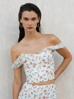 Floriana Hallie Crinkle Bardot Top
