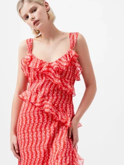 Frances Crinkle Ruffle Dress