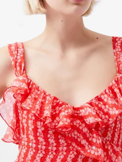Frances Crinkle Ruffle Dress