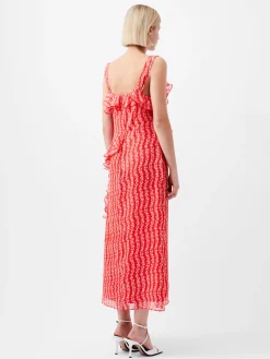 Frances Crinkle Ruffle Dress