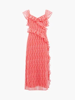 Frances Crinkle Ruffle Dress