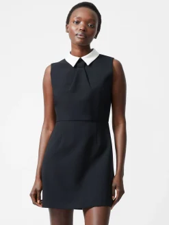 Gemma Collared Tie Sleeveless Mini Dress