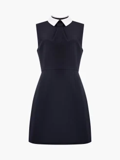 Gemma Collared Tie Sleeveless Mini Dress