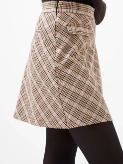 Gina Check Pleated Mini Skirt