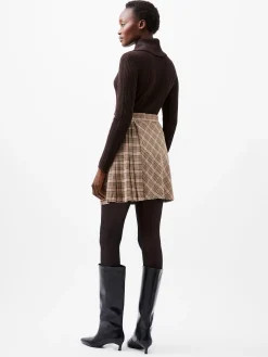Gina Check Pleated Mini Skirt