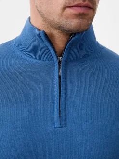 Half Zip Funnel Neck Jumper
