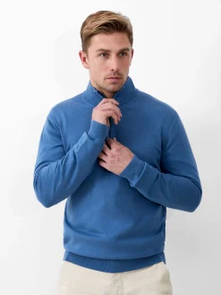 Half Zip Funnel Neck Jumper