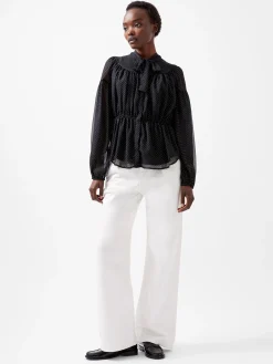 Ines Chiffon Fitted Waist Blouse