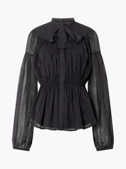 Ines Chiffon Fitted Waist Blouse