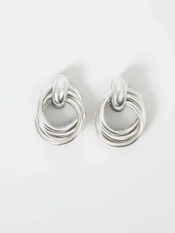 Interlocking Metal Knot Earrings