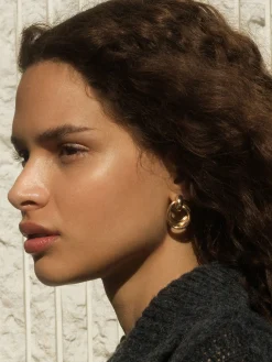 Interlocking Metal Knot Earrings