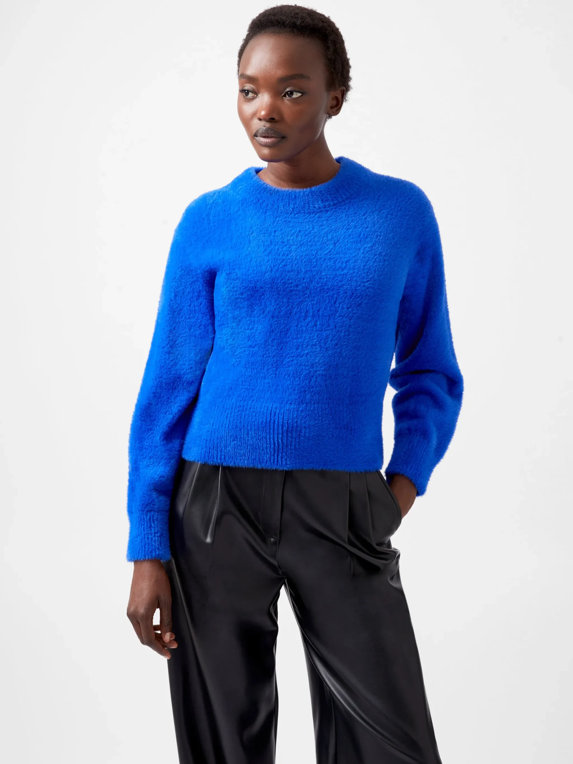 Jacelin Fluffy Crew Neck Jumper