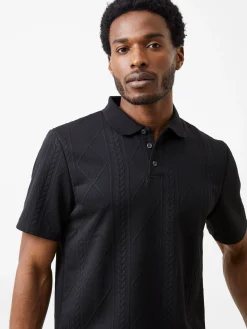 Jacquard Short Sleeve Polo Shirt