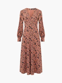 Jeanie Brina Crepe Midi Dress