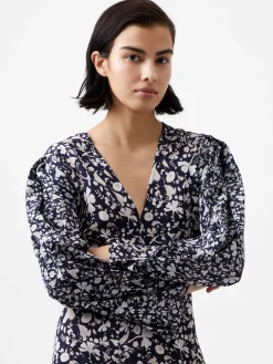 Jeannie Chiara Drape Midi Dress