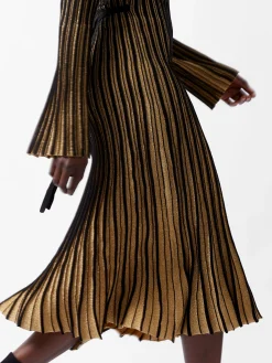 Journee Mari Lurex Long Sleeve Dress