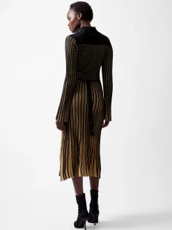 Journee Mari Lurex Long Sleeve Dress