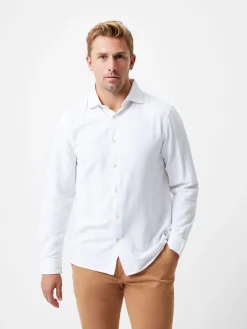 Long Sleeve Linen Blend Shirt