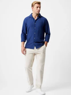 Long Sleeve Linen Blend Shirt