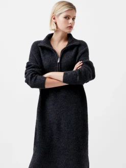 Maddox Half Zip Long Sleeve Knit Dress