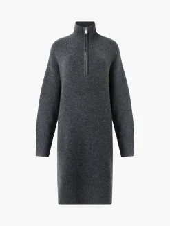 Maddox Half Zip Long Sleeve Knit Dress