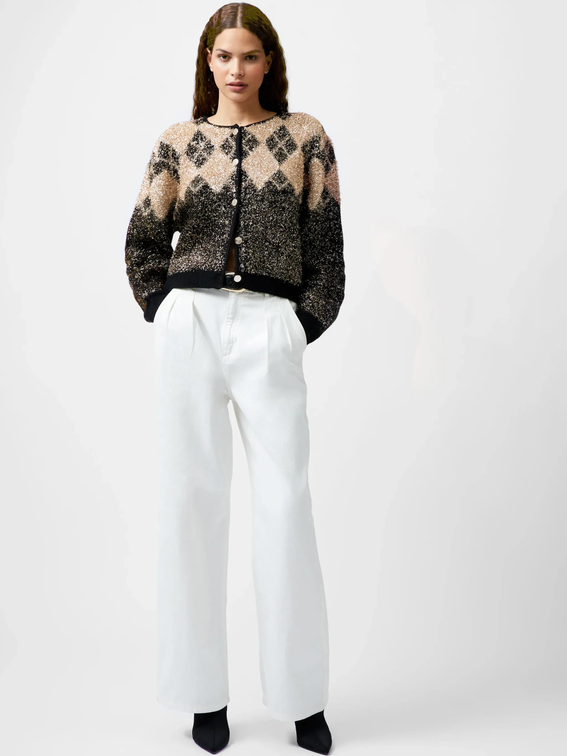 Mavis Argyle Tinsel Long Sleeve Cardigan