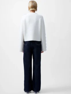 Melissa Boucle Button Detail Sleeve Jumper