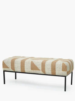 Mocha Sundial Ottoman Bench