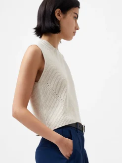 Mozart Knit Crew Neck Sleeveless Vest