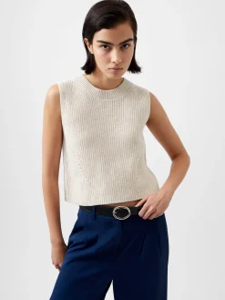 Mozart Knit Crew Neck Sleeveless Vest