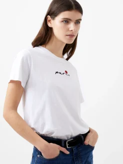 Paris Rose Embroidery T-Shirt