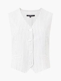 Pinstripe Cropped Waistcoat