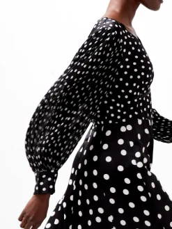 Polka Dot Candice Satin Dress