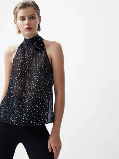 Polka Dot Rosetta Halterneck Top