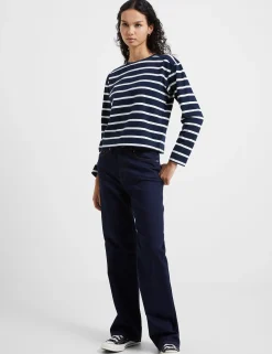 Rallie Stripe Slash Neck Top