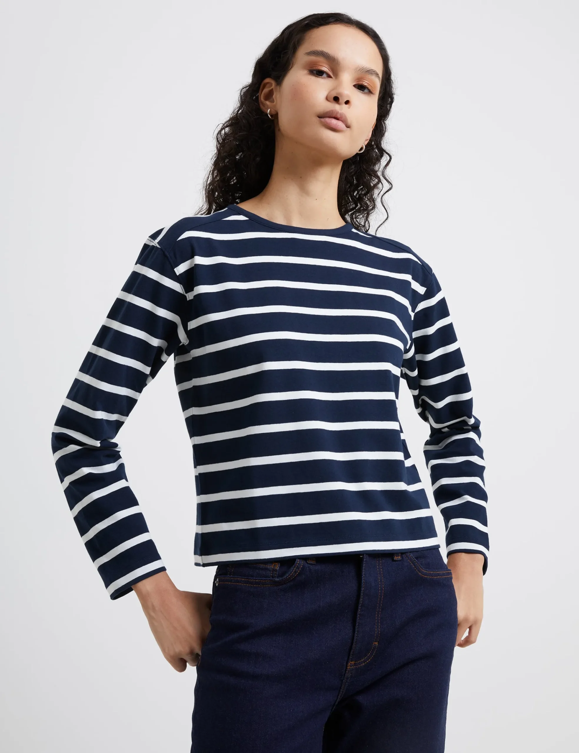Rallie Stripe Slash Neck Top