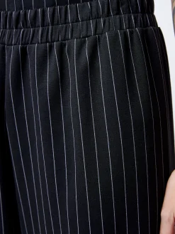 Regina Jersey Pinstripe Wide Leg Trousers
