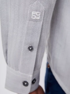 Regular Fit Herringbone Button Down Shirt