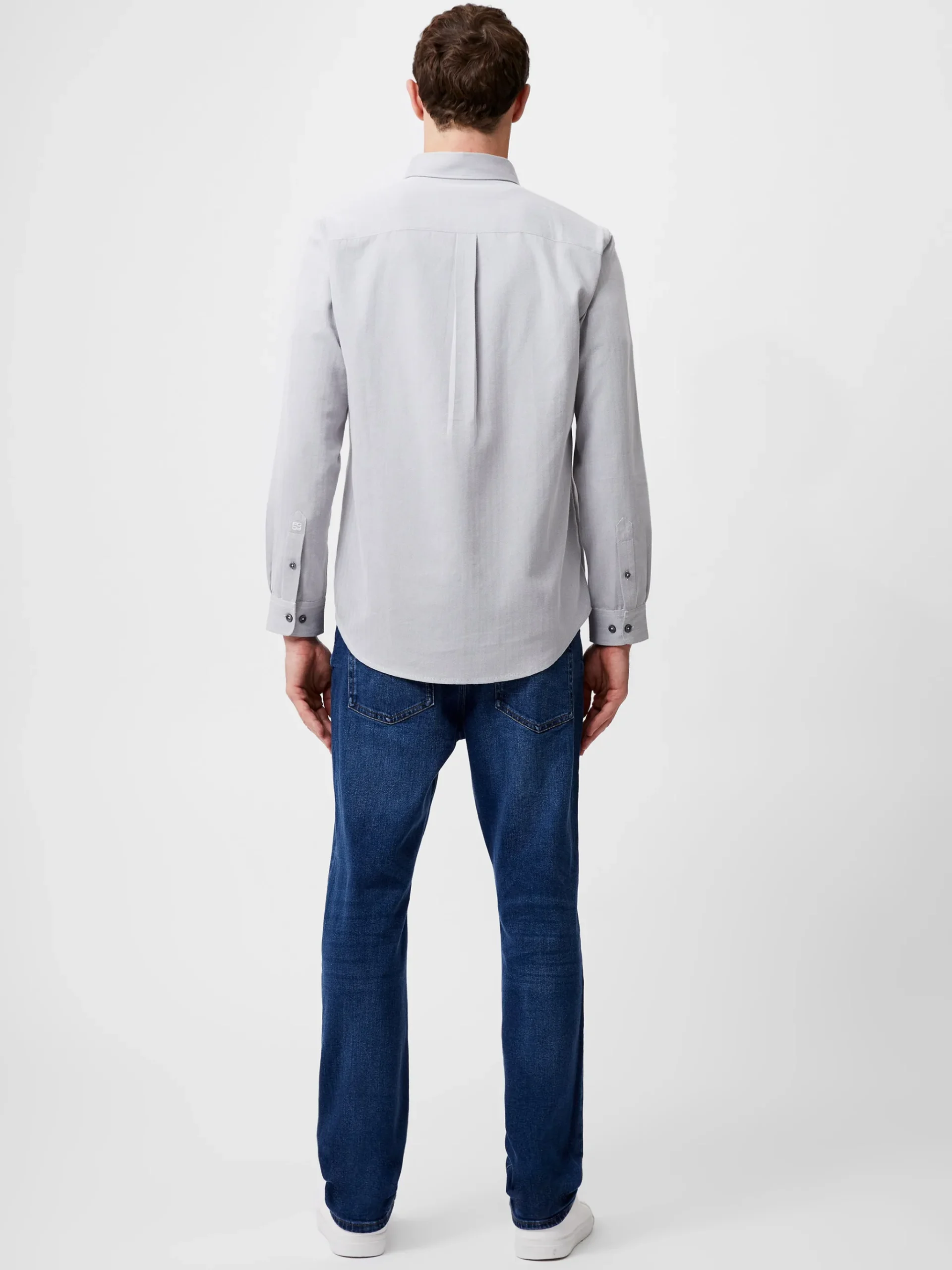 Regular Fit Herringbone Button Down Shirt