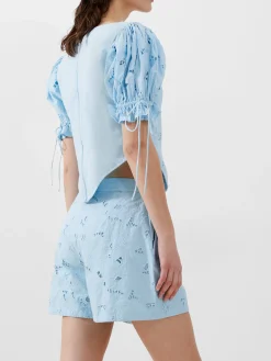 Rhodes Cotton Embroidered Shorts