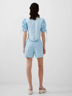 Rhodes Cotton Embroidered Shorts