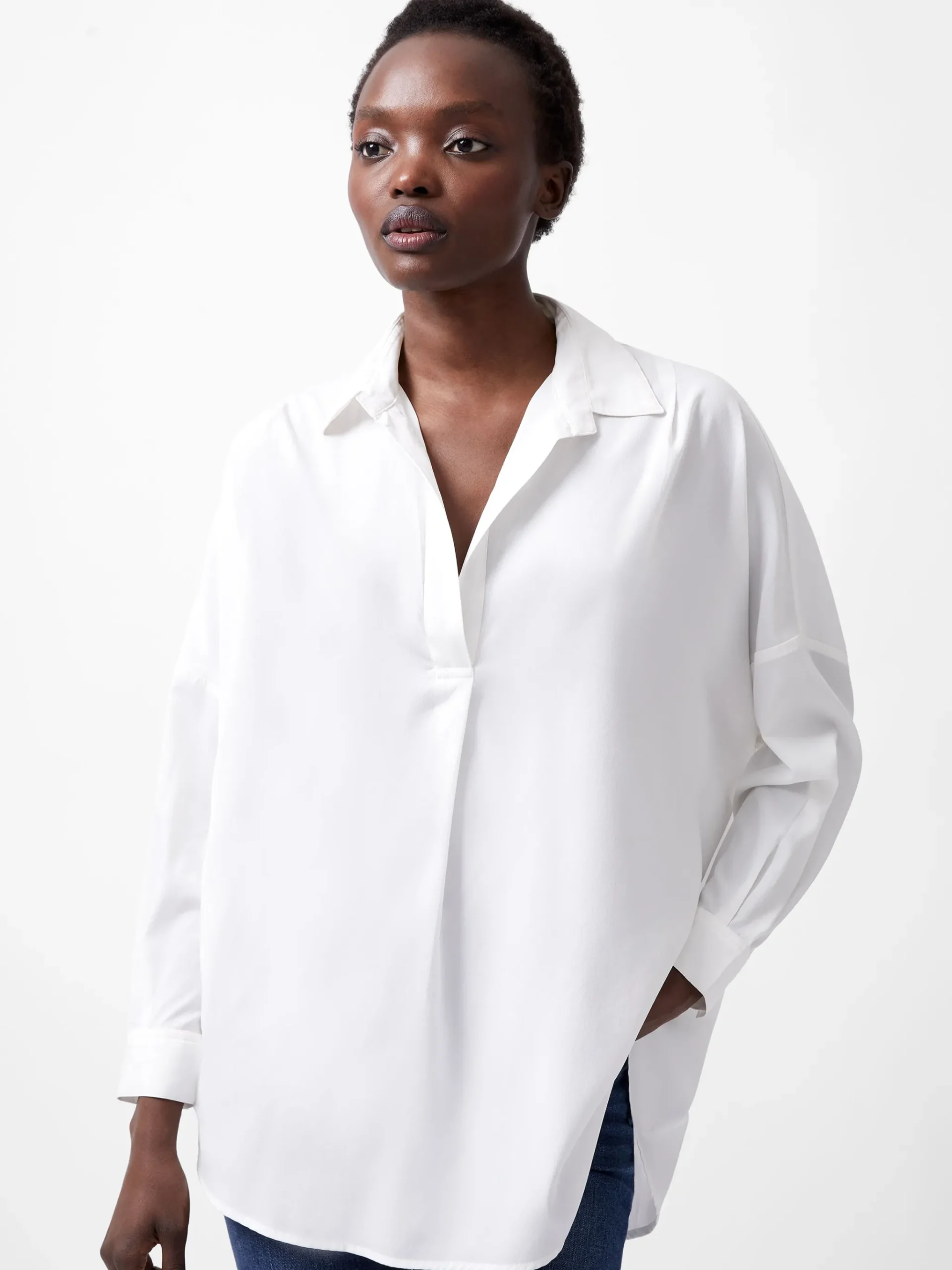 Rhodes Recycled Crepe Popover Shirt