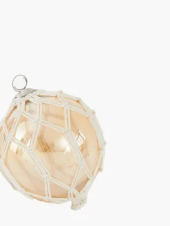 Roped Golden Orb Bauble Ornament