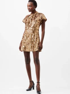 Sequin Mesh Mini Dress