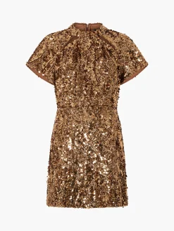 Sequin Mesh Mini Dress
