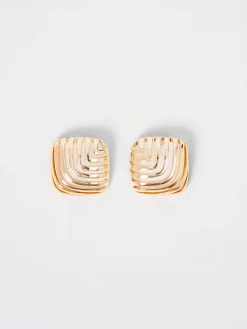 Square Design Stud Earrings