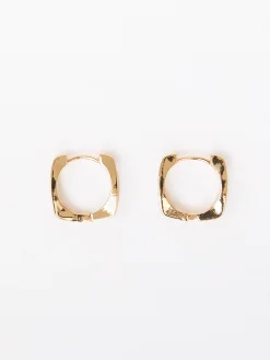 Square Huggie Hoop Earrings