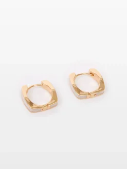 Square Huggie Hoop Earrings