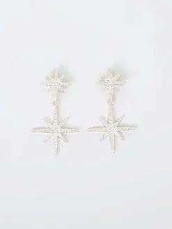 Star Crystal Drop Earrings